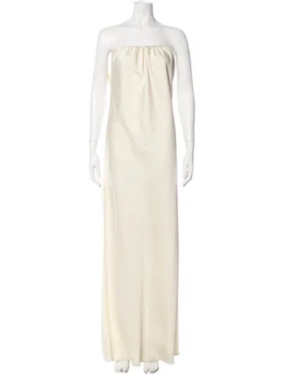 Pre-owned Helsa Strapless Long Dress W/ Tags In Neutral