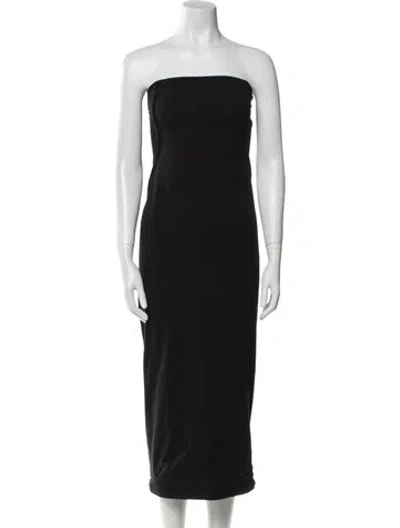 Pre-owned Helsa Strapless Midi Length Dress W/ Tags In Black