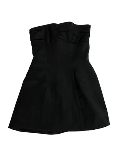 Pre-owned Helsa Strapless Mini Dress In Black