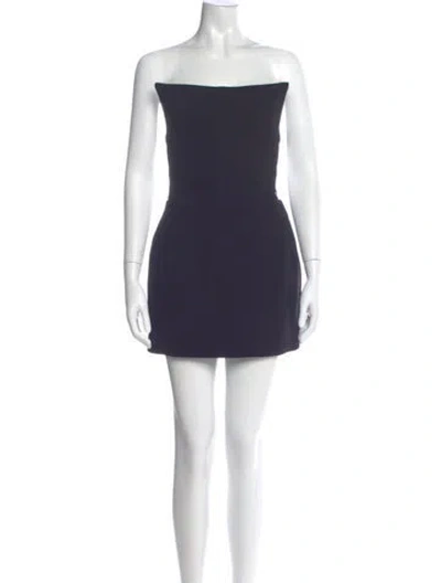 Pre-owned Helsa Strapless Mini Dress In Blue