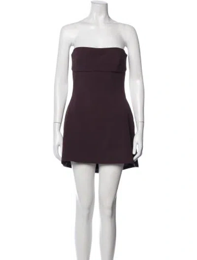 Pre-owned Helsa Strapless Mini Dress In Purple