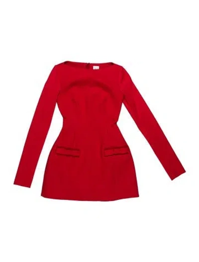 Pre-owned Helsa Strapless Mini Dress In Red