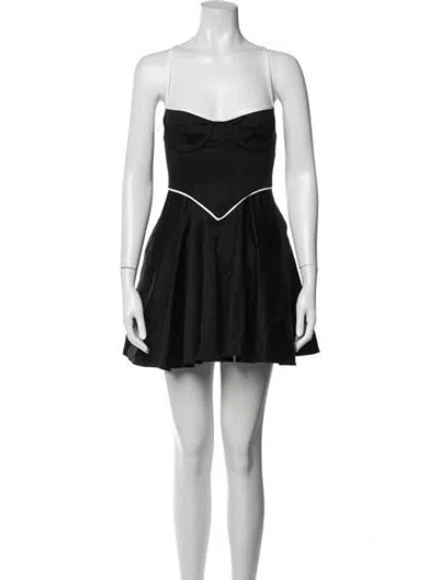 Pre-owned Helsa Strapless Mini Dress W/ Tags In Black