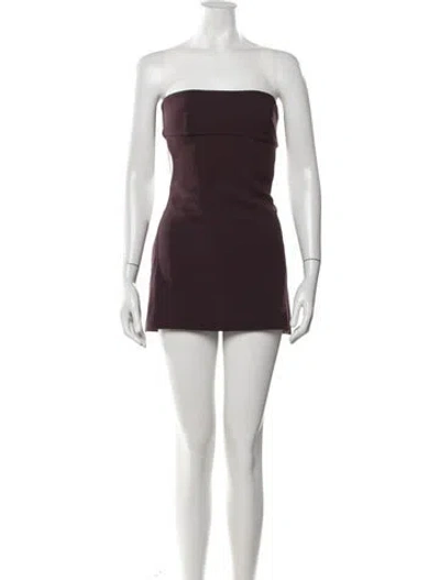 Pre-owned Helsa Strapless Mini Dress W/ Tags In Purple