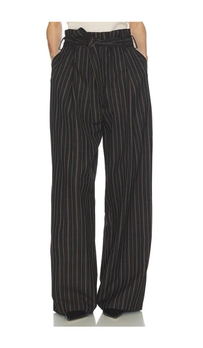 Helsa Stripe Twill Super Baggy Pants In Multi