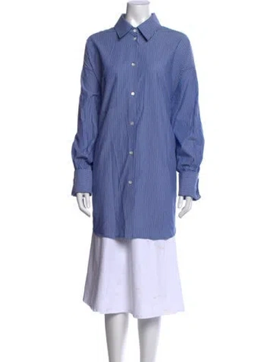 Pre-owned Helsa Striped Knee-length Dress W/ Tags In Blue