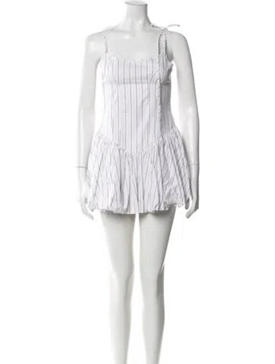 Pre-owned Helsa Striped Mini Dress In Blue