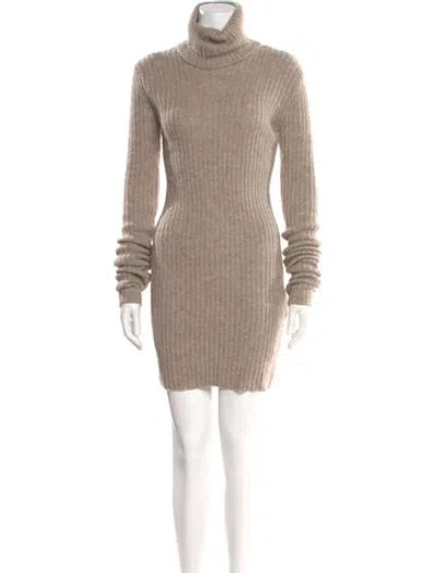 Pre-owned Helsa Striped Mini Dress In Neutral