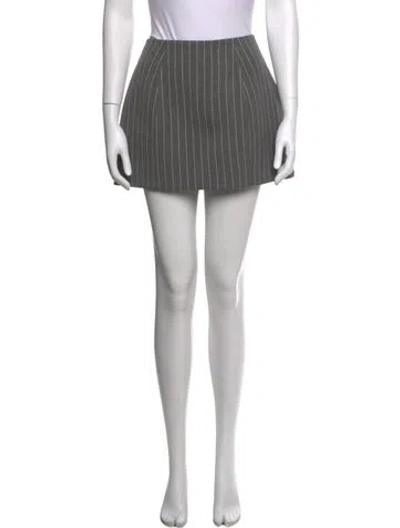 Pre-owned Helsa Striped Mini Skirt In Grey