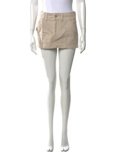 Pre-owned Helsa Striped Mini Skirt In Metallic/pink