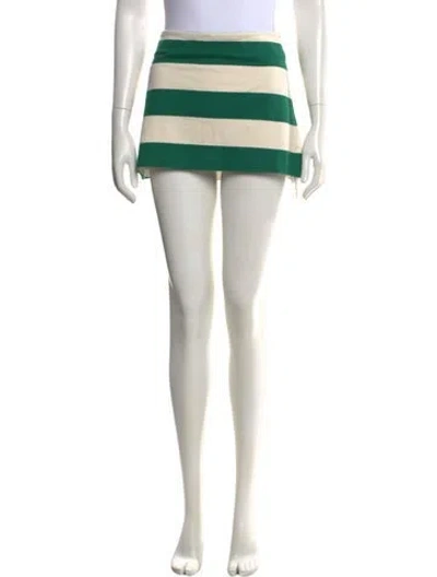 Pre-owned Helsa Striped Mini Skirt In Multicolor