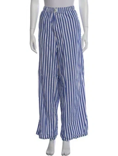 Pre-owned Helsa Striped Wide Leg Pants In Multi