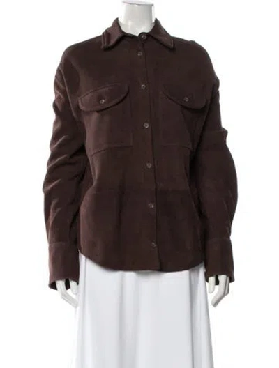 Pre-owned Helsa Suede Jacket In Brown