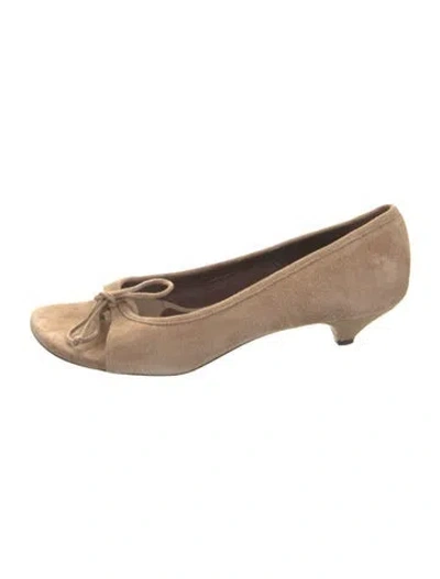 Pre-owned Helsa Suede Pumps In Neutrals