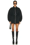 Helsa Tech Gabardine Zip Jacket In Black