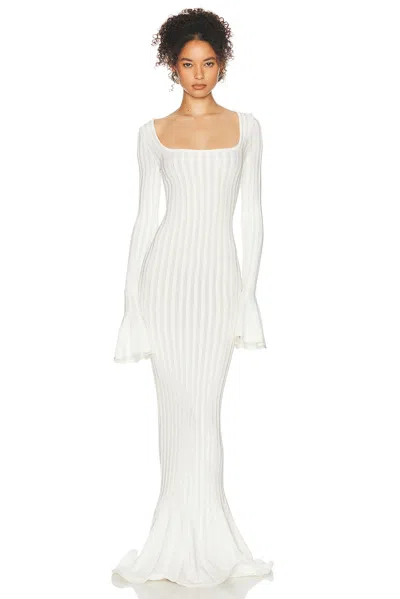 Helsa Tesca Knit Dress In White
