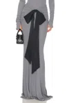 Helsa The Althea Jersey Skirt With Bow In Graphite