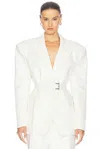 Helsa The Belted Blazer In Cream