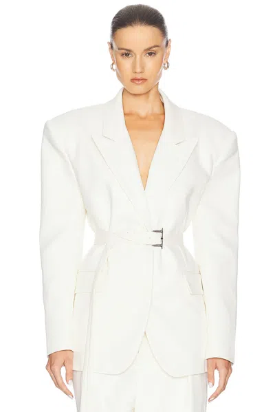 Helsa The Belted Blazer In Cream