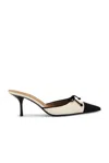 Helsa The Bow Mule In Vanilla & Black
