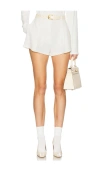 Helsa The Heavy Crepe Flirt Short In 象牙白