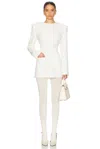 Helsa The Heavy Crepe Suit Dress In Ivory