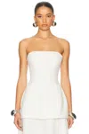 Helsa The Heavy Crepe Tunic Top In Ivory