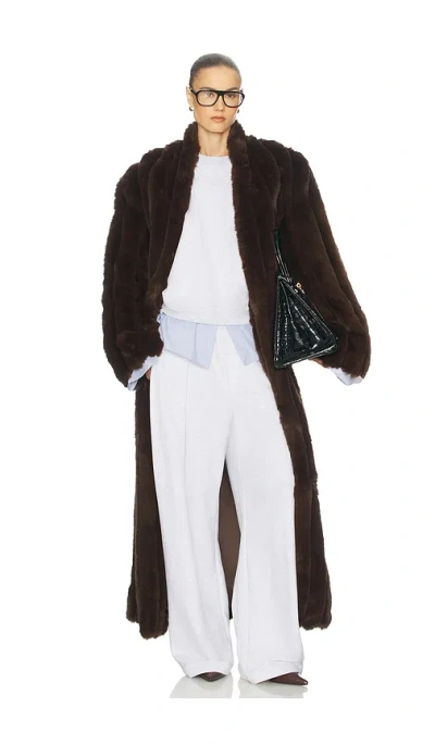 Helsa The Irina Faux Fur Coat In Black