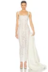 Helsa The Lace Column Dress In White