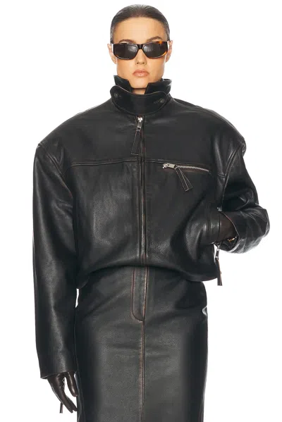 HELSA THE LEATHER OVERSIZED MOTO JACKET