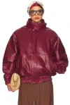 Helsa The Oversized Leather Bomber