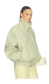 Helsa The Oversized Leather Bomber In Multi