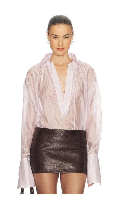 Helsa The Poet Blouse In Pink