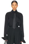 Helsa The Relaxed Silk Shirt In Black