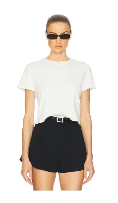 Helsa The Rib Baby Tee In Natural White