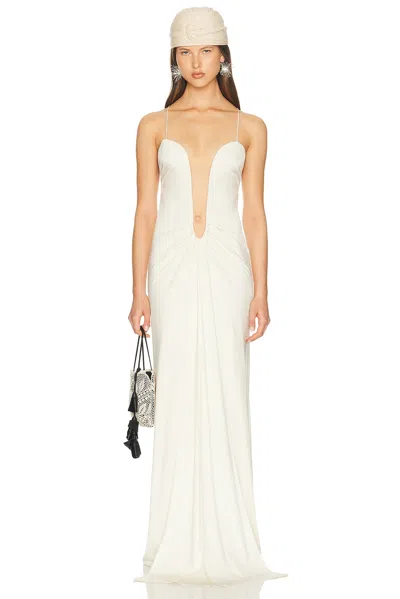 Helsa The Roksanna Draped Dress In White