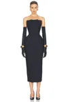 Helsa The S Curve Dress With Bow In Black