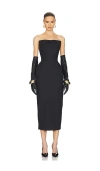 Helsa The S Curve Dress With Bow In Black