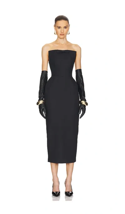 Helsa The S Curve Dress With Bow In Black