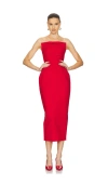 Helsa The S Curve Dress With Bow In Red