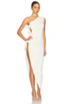 Helsa The Seline Dress With Bows In Cream