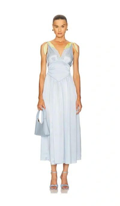 HELSA THE SILK CELESTE DRESS