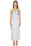 Helsa The Silk Celeste Dress In Blue