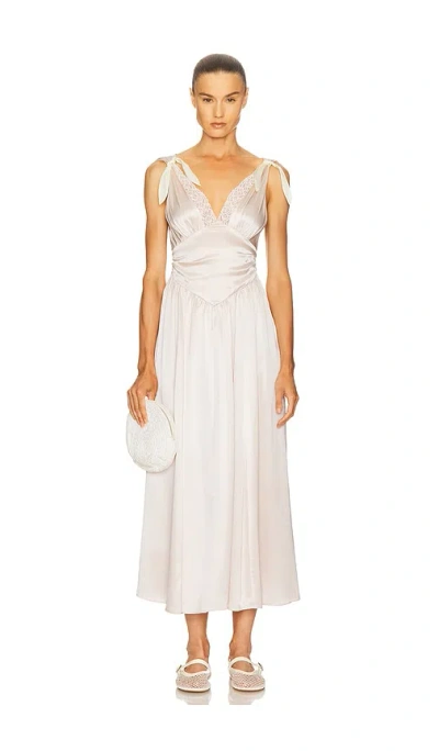 Helsa The Silk Celeste Dress In Gray