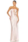 Helsa The Silk Faye Dress In Pink
