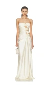 Helsa The Silk Faye Dress In White