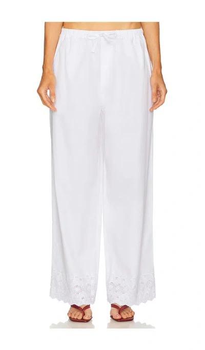 Helsa The Summer Pant With Vintage Swiss Embroidery In Multi