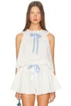 Helsa The Summer Vintage Top In White