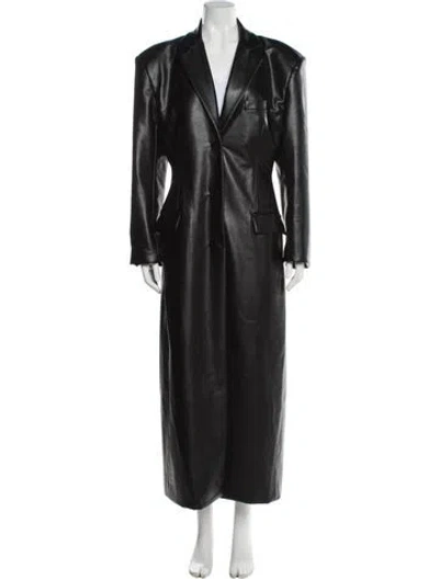 Pre-owned Helsa Trench Coat In Black