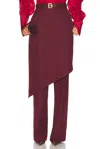 Helsa Trouser With Attached Skirt In Burgundy